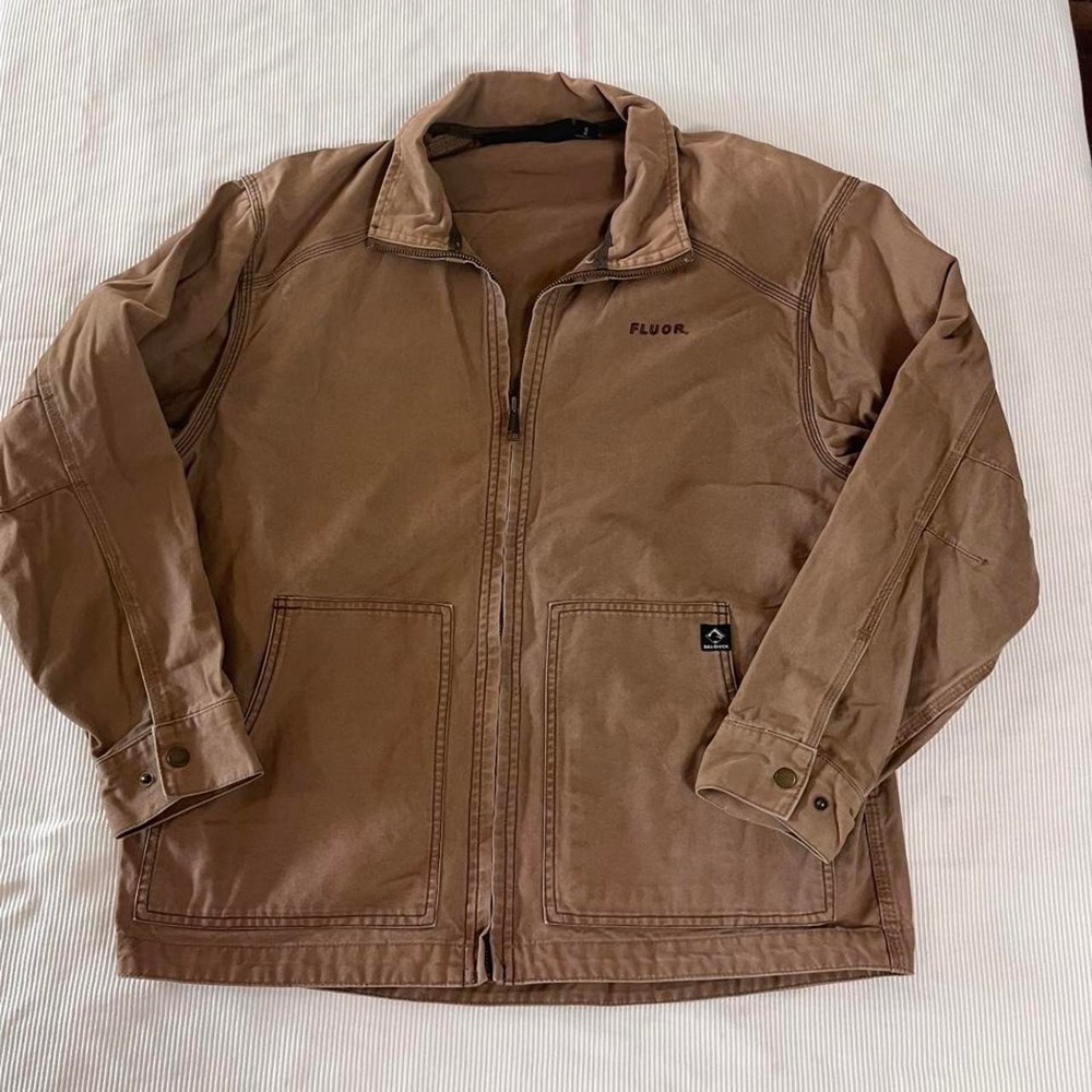 DRI DUCK Brown Cotton Canvas Workwear Jacket - Size:LARGE Heavyweight